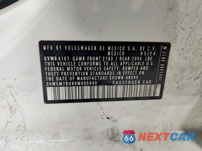 Zdjęcie 12 z 12 samochodu: 2024 VOLKSWAGEN JETTA S VIN:3VW5M7BU8RM095840 - miniatura