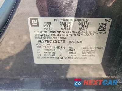 Zdjęcie 12 z 12 samochodu: 2014 CHEVROLET SILVERADO K1500 LTZ VIN:1GCVKSEC3EZ209718 - miniatura