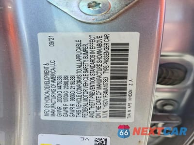 Zdjęcie 12 z 12 samochodu: 2021 HONDA ACCORD SPORT VIN:1HGCV1F34MA107883 - miniatura
