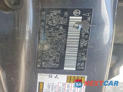 Zdjęcie 12 z 12 samochodu: 2008 TOYOTA PRIUS BASE VIN:JTDKB20U983382797 - miniatura
