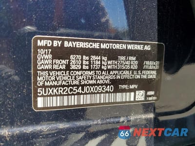 Zdjęcie 13 z 13 samochodu: 2018 BMW X5 SDRIVE35I VIN:5UXKR2C54J0X09340 - miniatura