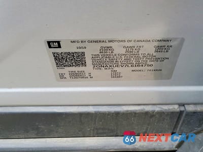 Zdjęcie 12 z 12 samochodu: 2020 CHEVROLET EQUINOX LT VIN:2GNAXUEV7L6164750 - miniatura