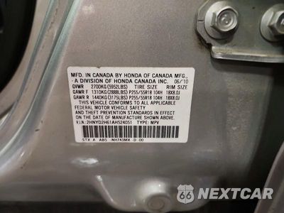 Zdjęcie 13 z 13 samochodu: 2010 ACURA MDX TECHNOLOGY VIN:2HNYD2H61AH524051 - miniatura