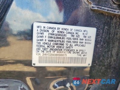 Zdjęcie 13 z 13 samochodu: 2008 ACURA MDX TECHNOLOGY VIN:2HNYD28438H509575 - miniatura
