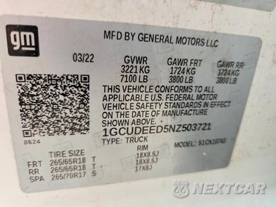 Zdjęcie 12 z 12 samochodu: 2022 CHEVROLET SILVERADO K1500 RST VIN:1GCUDEED5NZ503721 - miniatura