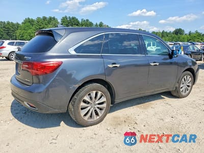 Trzecie zdjęcie samochodu z tyłu: 2014 ACURA MDX TECHNOLOGY VIN:5FRYD4H67EB017781 - miniatura