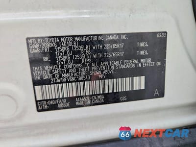 Zdjęcie 13 z 13 samochodu: 2022 TOYOTA RAV4 XLE VIN:2T3W1RFV6NC188543 - miniatura