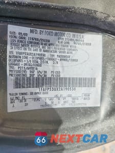 Zdjęcie 14 z 14 samochodu: 2002 FORD TAURUS SE VIN:1FAFP53UX2A190538 - miniatura