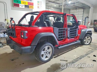 Trzecie zdjęcie samochodu z tyłu: 2020 JEEP WRANGLER UNLIMITED SPORT VIN:1C4HJXDG8LW311483 - miniatura