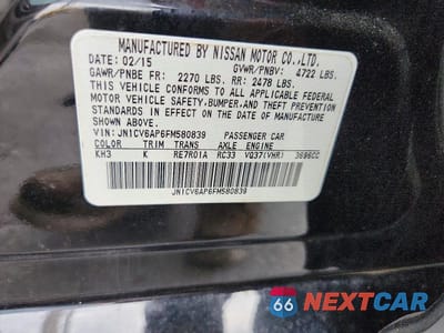 Zdjęcie 13 z 13 samochodu: 2015 INFINITI Q40 BASE VIN:JN1CV6AP6FM580839 - miniatura