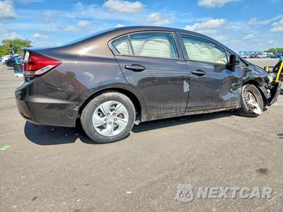 Trzecie zdjęcie samochodu z tyłu: 2013 HONDA CIVIC LX VIN:19XFB2F51DE031841 - miniatura