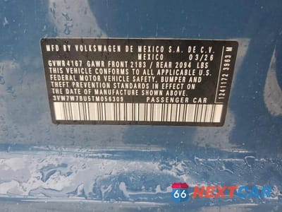 Zdjęcie 12 z 12 samochodu: 2026 VOLKSWAGEN JETTA SE VIN:3VW7W7BU5TM056309 - miniatura