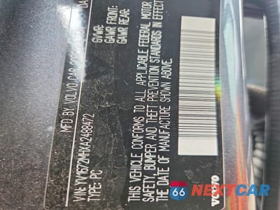 Zdjęcie 12 z 12 samochodu: 2010 VOLVO S40 T5 VIN:YV1672MHXA2488472 - miniatura