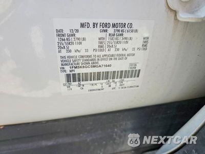Zdjęcie 13 z 13 samochodu: 2021 FORD EXPLORER ST VIN:1FM5K8GC5MGA71640 - miniatura