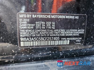 Zdjęcie 12 z 12 samochodu: 2012 BMW 328 I VIN:WBA3A5C58CF257405 - miniatura