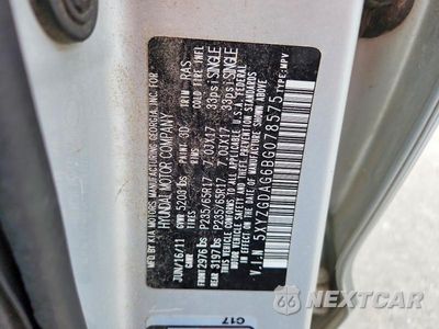 Zdjęcie 14 z 14 samochodu: 2011 HYUNDAI SANTA FE GLS VIN:5XYZGDAG6BG078575 - miniatura