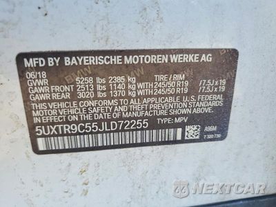 Zdjęcie 13 z 13 samochodu: 2018 BMW X3 XDRIVE30I VIN:5UXTR9C55JLD72255 - miniatura