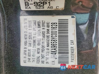 Zdjęcie 12 z 12 samochodu: 2000 ACURA 3.5RL VIN:JH4KA9658YC001628 - miniatura