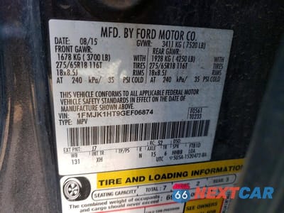 Zdjęcie 13 z 13 samochodu: 2016 FORD EXPEDITION EL XLT VIN:1FMJK1HT9GEF06874 - miniatura