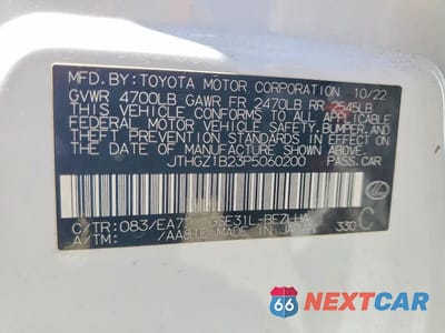 Zdjęcie 12 z 12 samochodu: 2023 LEXUS IS 350 F SPORT VIN:JTHGZ1B23P5060200 - miniatura