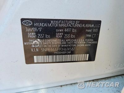 Zdjęcie 12 z 12 samochodu: 2018 HYUNDAI SONATA SEL VIN:5NPE34AF9JH614587 - miniatura