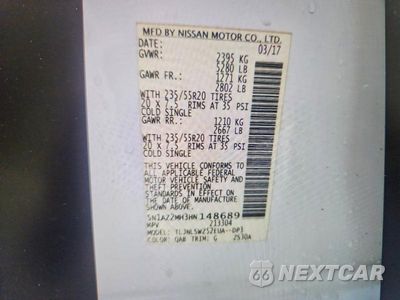 Zdjęcie 13 z 13 samochodu: 2017 NISSAN MURANO PLATINUM VIN:5N1AZ2MH3HN148689 - miniatura