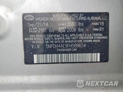 Zdjęcie 23 z 24 samochodu: 2015 HYUNDAI ELANTRA SE VIN:5NPDH4AE9FH589654 - miniatura