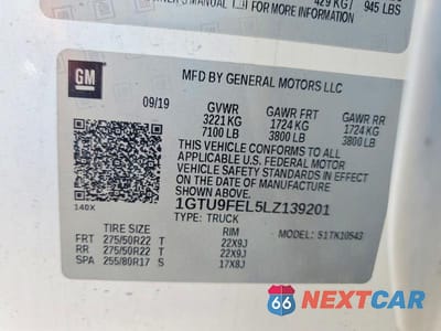 Zdjęcie 12 z 12 samochodu: 2020 GMC SIERRA K1500 DENALI VIN:1GTU9FEL5LZ139201 - miniatura