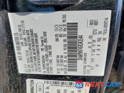Zdjęcie 12 z 12 samochodu: 2014 FORD FUSION SE VIN:3FA6P0H74ER343544 - miniatura