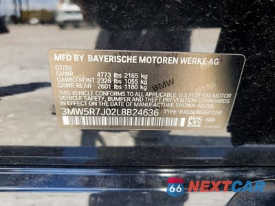 Zdjęcie 12 z 12 samochodu: 2020 BMW 330XI VIN:3MW5R7J02L8B24636 - miniatura