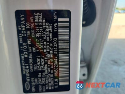 Zdjęcie 13 z 13 samochodu: 2020 HYUNDAI TUCSON SE VIN:KM8J23A47LU140203 - miniatura