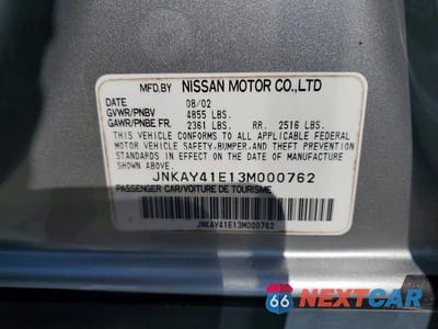 Zdjęcie 12 z 12 samochodu: 2003 INFINITI M45 BASE VIN:JNKAY41E13M000762 - miniatura