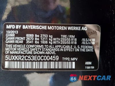 Zdjęcie 12 z 12 samochodu: 2014 BMW X5 SDRIVE35I VIN:5UXKR2C53E0C00459 - miniatura