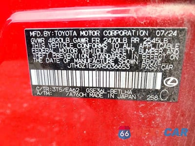 Zdjęcie 12 z 12 samochodu: 2024 LEXUS IS 350 F SPORT VIN:JTHGZ1E2XR5036653 - miniatura