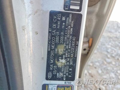 Zdjęcie 12 z 12 samochodu: 2018 KIA FORTE LX VIN:3KPFL4A72JE249140 - miniatura