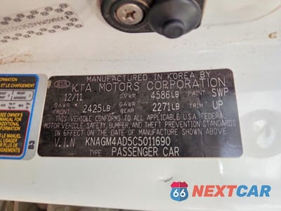 Zdjęcie 12 z 12 samochodu: 2012 KIA OPTIMA HYBRID VIN:KNAGM4AD5C5011690 - miniatura