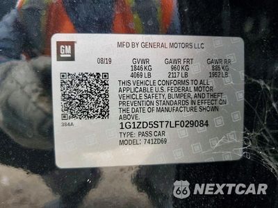 Zdjęcie 14 z 14 samochodu: 2020 CHEVROLET MALIBU LT VIN:1G1ZD5ST7LF029084 - miniatura