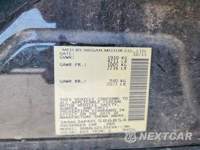 Zdjęcie 12 z 12 samochodu: 2015 NISSAN ALTIMA 2.5 S VIN:1N4AL3AP4FC586854 - miniatura