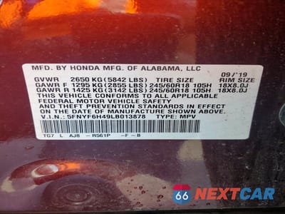 Zdjęcie 14 z 14 samochodu: 2020 HONDA PILOT EXL VIN:5FNYF6H49LB013878 - miniatura