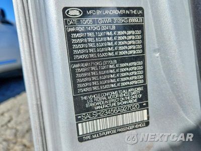 Zdjęcie 13 z 13 samochodu: 2006 LAND ROVER RANGE ROVER SPORT SUPERCHARGED VIN:SALSH23456A927020 - miniatura