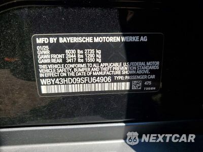 Zdjęcie 12 z 12 samochodu: 2025 BMW I4 XDRIVE 40 VIN:WBY43HD09SFU64906 - miniatura