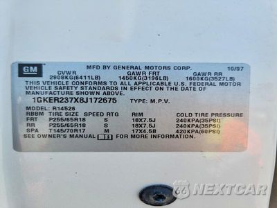 Zdjęcie 13 z 13 samochodu: 2008 GMC ACADIA SLT-1 VIN:1GKER237X8J172675 - miniatura
