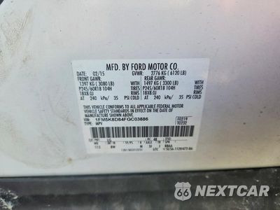 Zdjęcie 13 z 13 samochodu: 2015 FORD EXPLORER XLT VIN:1FM5K8D84FGC03886 - miniatura
