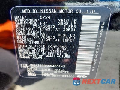 Zdjęcie 14 z 14 samochodu: 2025 INFINITI QX80 LUXE VIN:JN8AZ3BB6S9400142 - miniatura