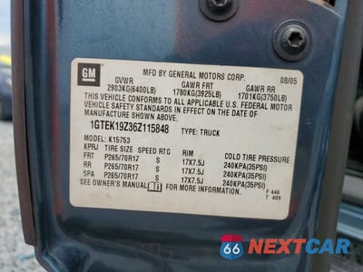 Zdjęcie 13 z 13 samochodu: 2006 GMC NEW SIERRA K1500 VIN:1GTEK19Z36Z115848 - miniatura
