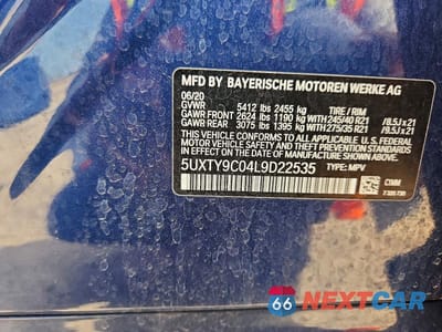 Zdjęcie 12 z 12 samochodu: 2020 BMW X3 XDRIVEM40I VIN:5UXTY9C04L9D22535 - miniatura