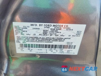 Zdjęcie 13 z 13 samochodu: 2010 FORD ESCAPE XLT VIN:1FMCU0DG2AKC42685 - miniatura