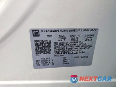 Zdjęcie 13 z 13 samochodu: 2025 CHEVROLET EQUINOX LT VIN:3GNAXPEG1SL277414 - miniatura