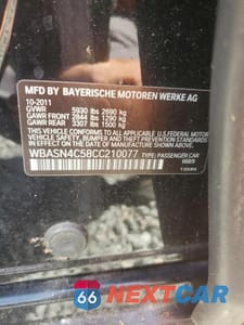 Zdjęcie 12 z 12 samochodu: 2012 BMW 550 IGT VIN:WBASN4C58CC210077 - miniatura