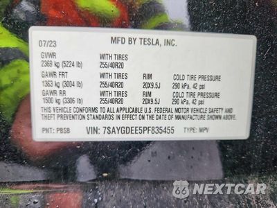 Zdjęcie 12 z 12 samochodu: 2023 TESLA MODEL Y VIN:7SAYGDEE5PF835455 - miniatura